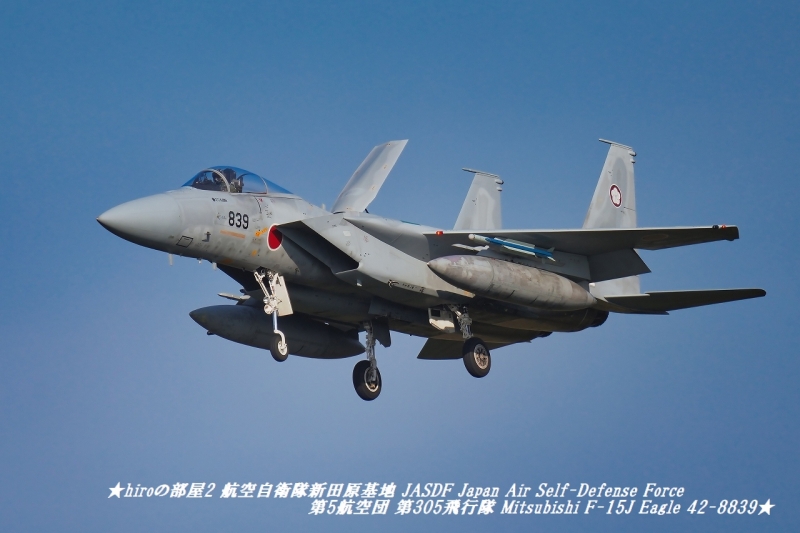 hiroの部屋2 航空自衛隊新田原基地 JASDF Japan Air Self-Defense Force 第5航空団 第305飛行隊 Mitsubishi F-15J Eagle 42-8839 主翼下増槽2個